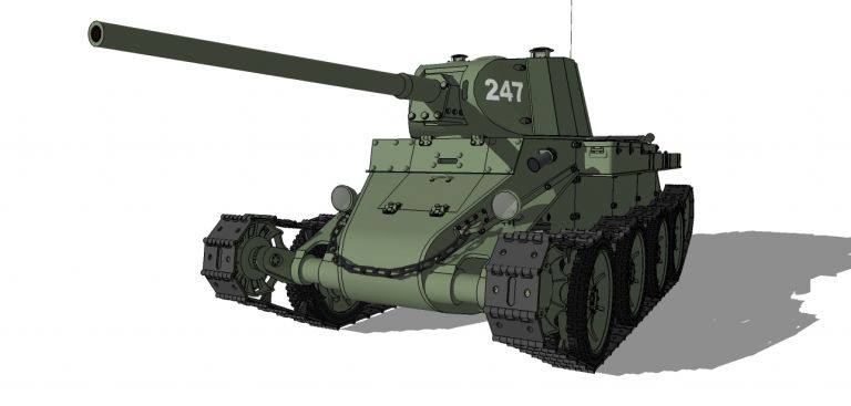 Танк-истребитель БТ-7 с пушкой ЗиС-8 (57 мм)