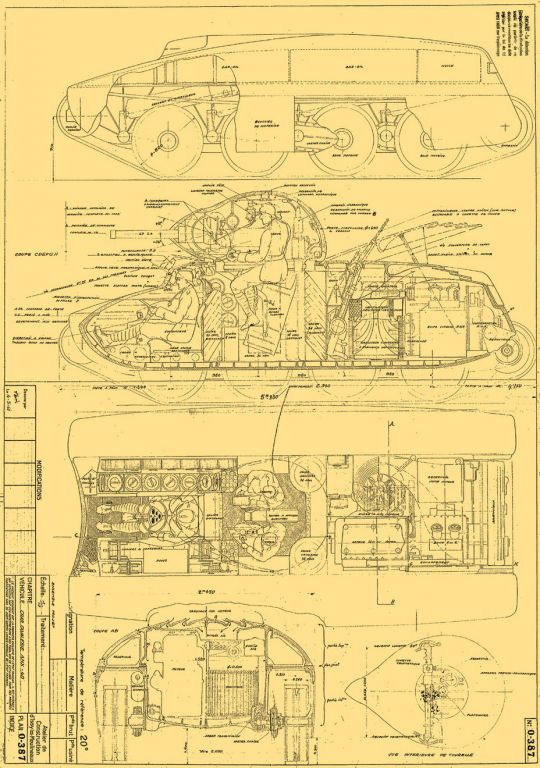 Эскизный проект кавалерийского танка AMX 40, март 1940 года