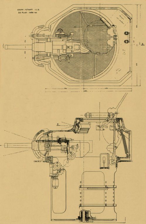 Проект двухместной башни для SOMUA S 35, разработанный инженерами FCM. Лето 1942 года