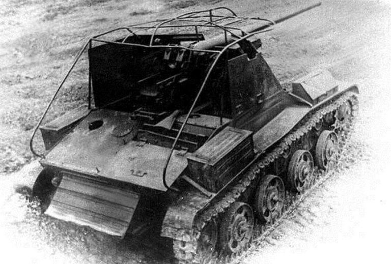 Самоходка Т.А.С.А.М. Т-60 имела боевую рубку, открытую сверху и сзади