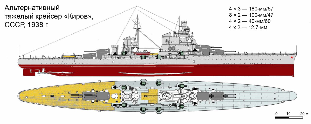 Альтернативный советский тяжелый крейсер 1938