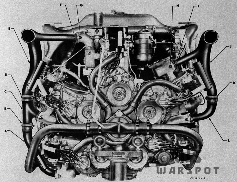 Модернизированный двигатель, который получили М4А4 начиная с первого танка третьей производственной серии