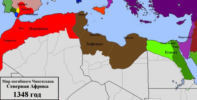 Карта северной Африки