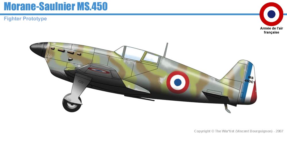 Опытные истребители Morane-Saulnier MS-450. Франция