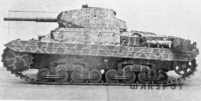 В 1945 году этот танк использовался для вооружения импровизированного бронепоезда