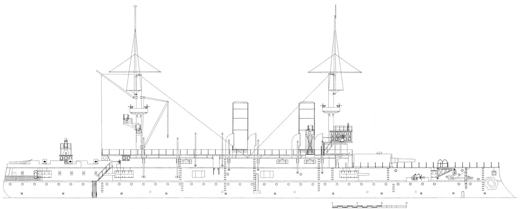 Броненосец император николай 1 чертежи