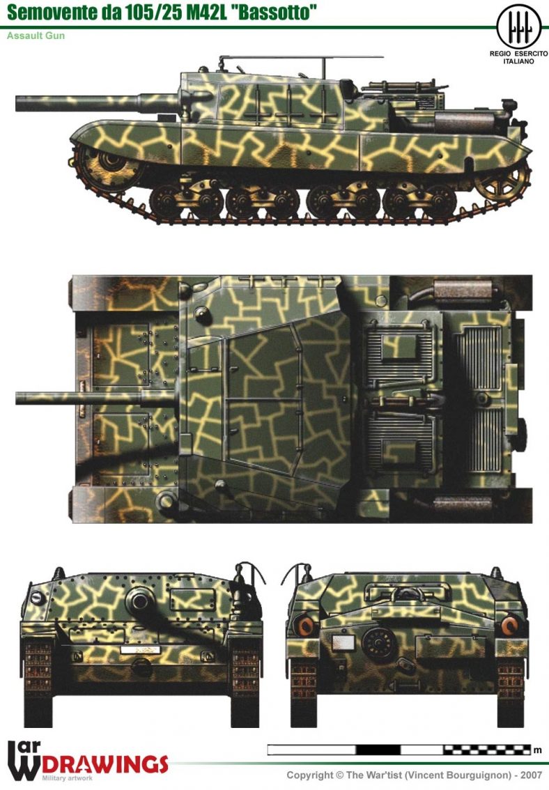 Semovente da 105 25 чертеж