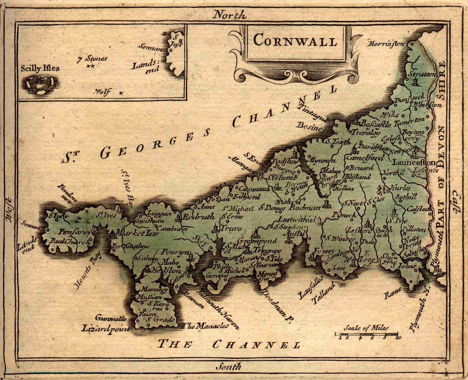 Карта Корнуолла