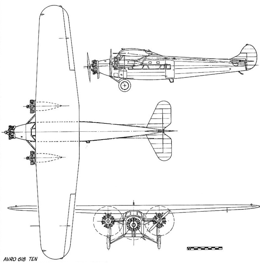 Пассажирский самолет Avro 618 Ten и его варианты. Часть 1. Пассажирский самолет Avro 618 Ten