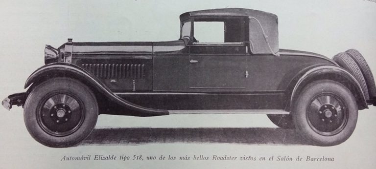 Tipo 518 с кузовом родстер, показанный на выставке в Барселоне в 1927 году.