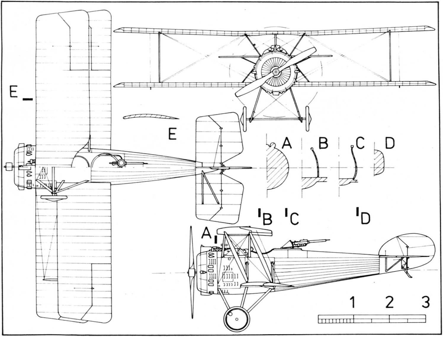 Двухместные истребители Hanriot HD.3C.2. Франция