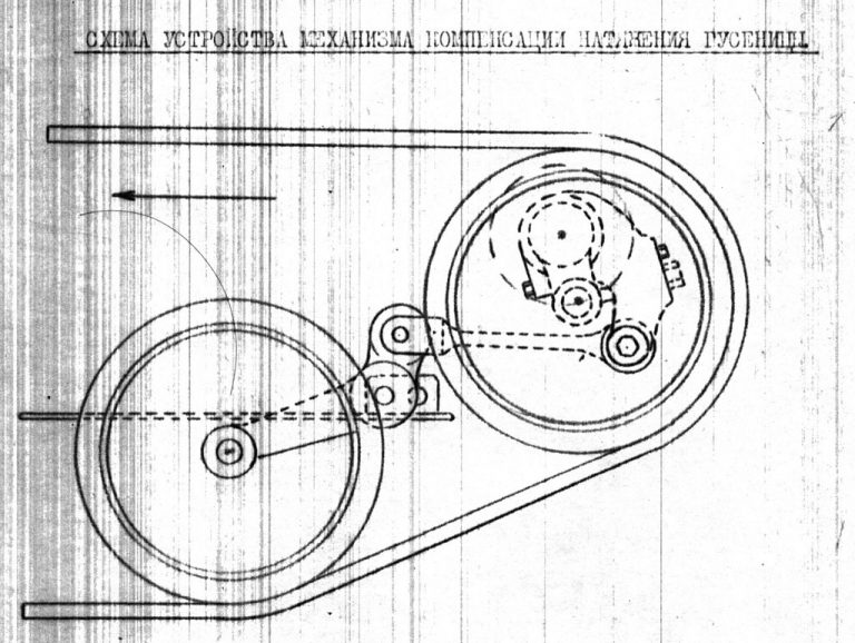 Схема установки ленивца, зарисованная советскими специалистами в 1944 году