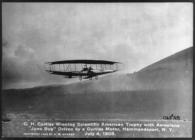 Самые быстрые самолеты в мире. Часть 4 Легкий самолет Herring-Curtiss Golden Flyer, США 1909