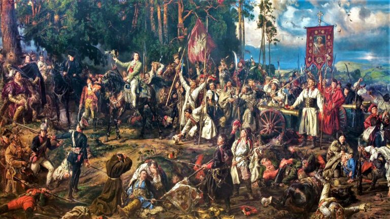 Костюшко поздравляет своих бойцов с победой, картина Яна Матейко.