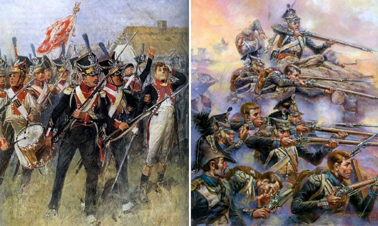 Солдаты 8-го и 6-го пехотных полков польской армии в Рашинской битве.