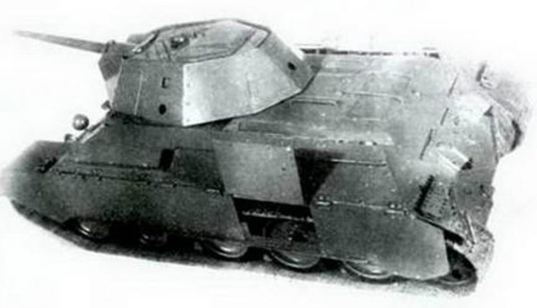 Макет экранирования Т-34 группы И. Бурцева сбоку-сзади. 1943 г.