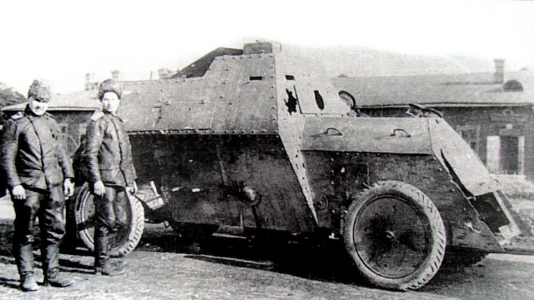 Полностью русский броневик Грауэна на легковом шасси С24-40. 1914 год