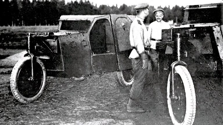 Испытания трехколесных пулеметных бронеавтомобилей Филатова, 1916 год