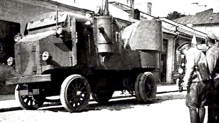 Тяжелый башенный бронеавтомобиль Garford на грузовом шасси. 1915 год