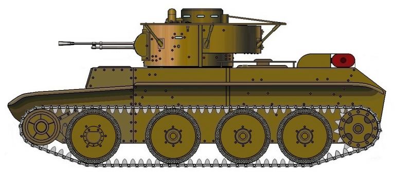 Колесно-гусеничный танк Т-23А3
