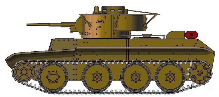 Колесно-гусеничный танк Т-23Б2