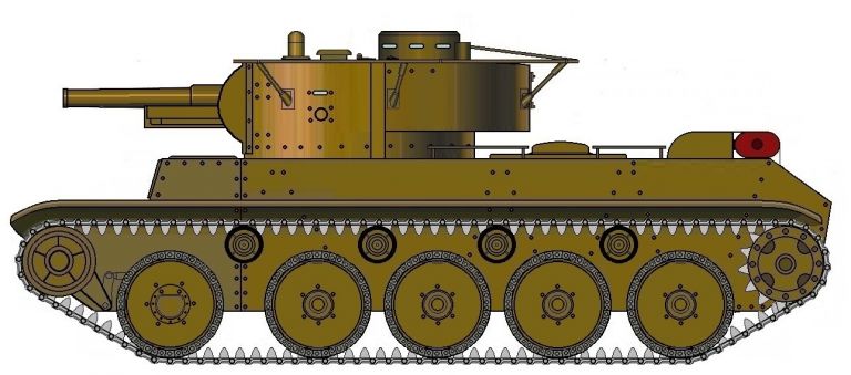 Средний колесно-гусеничный танк Т-24Б