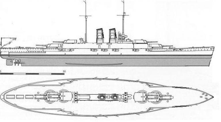 Модернизация немецких линкоров - Кайзер, Гельголанд, Нассау.