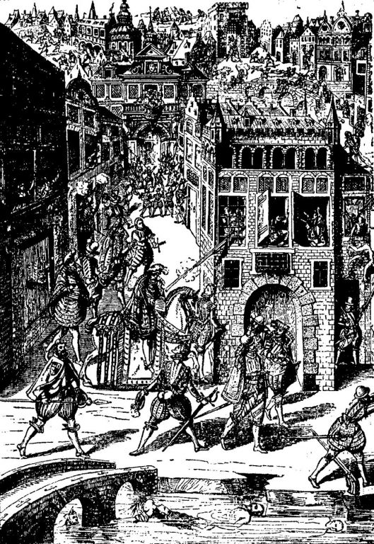 Покушение на Колиньи 22 августа 1572 года, гравюра