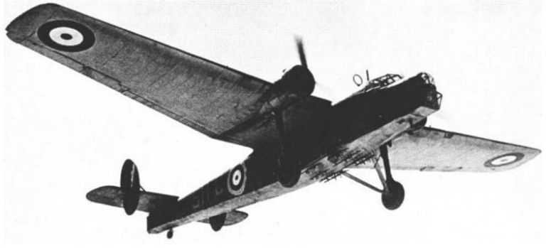 ночной бомбардировщик и военно-транспортный самолет Bristol Type 130A Bombay Mk I