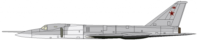 Гипотетический вариант окраски дальнего бомбардировщика Tupolev Tu-26 Backfire