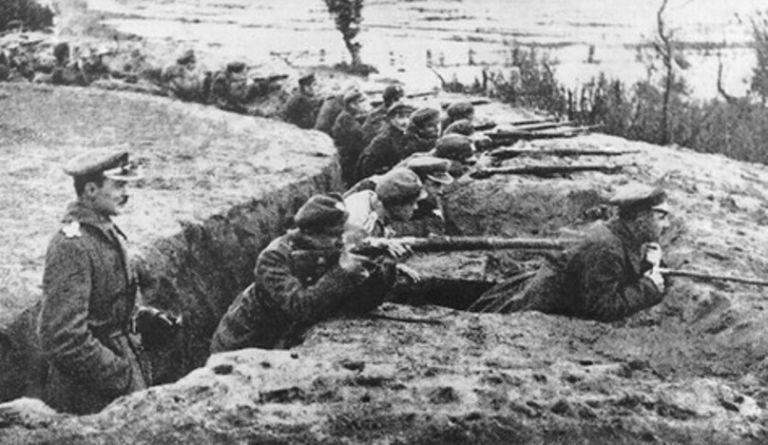Литовская армия на позициях под Вильно