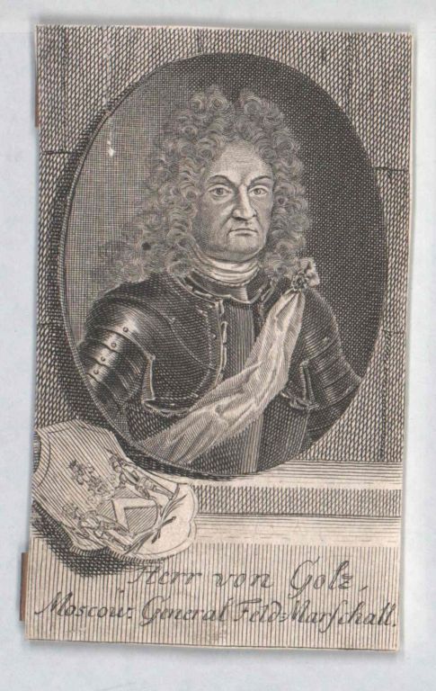 Гравюры с изображением генерал-фельдмаршал-лейтенанта барона Генриха фон дер Гольца