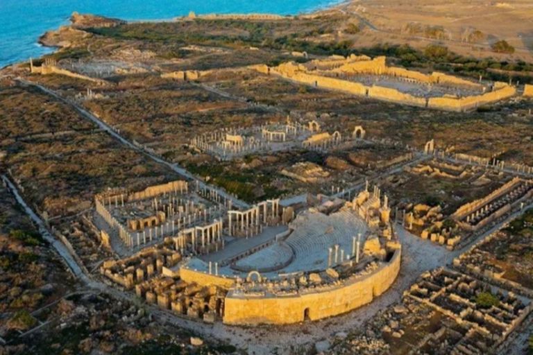 Древнеримские руины в Лептис-Магна, современная Ливия.