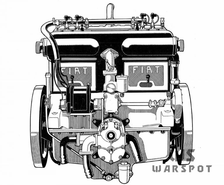 Двигатель FIAT 304. FIAT 3000 стал первым в мире серийным танком с поперечным расположением двигателя