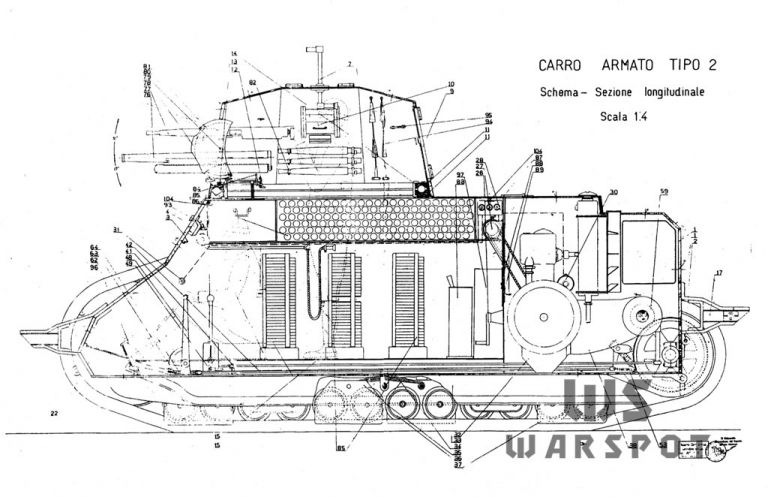 Проект танка Carro Armato Tipo, май 1925 года