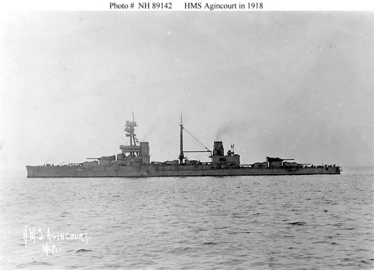 Линкор «Султан Осман I» в английском флоте ставший HMS Agincourt
