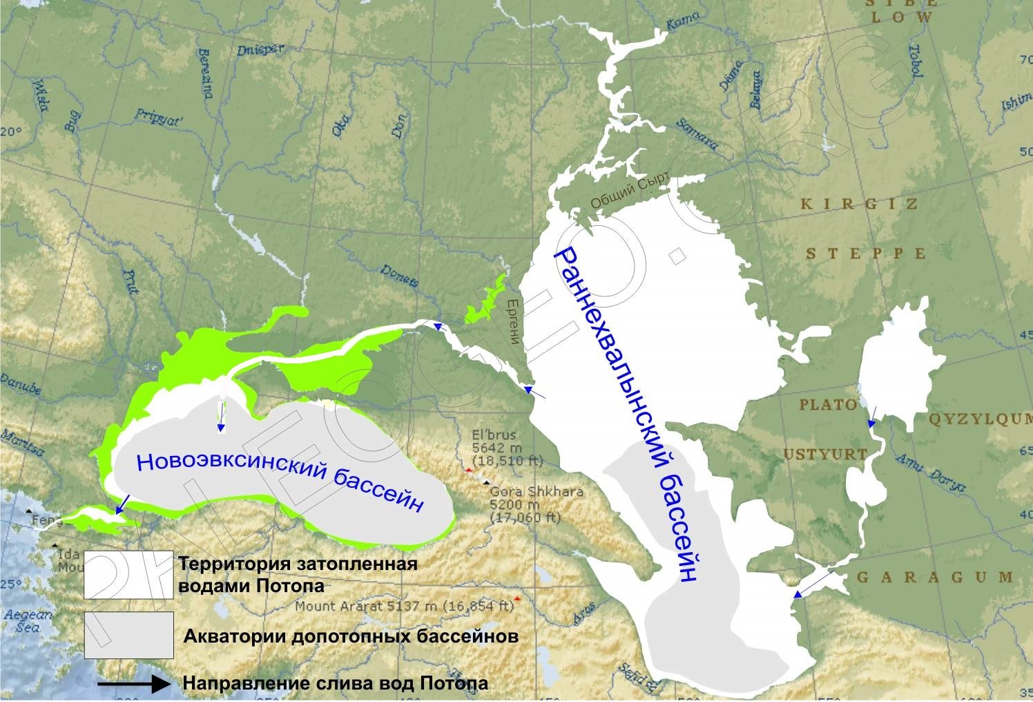 Аральское и Каспийское море в древности