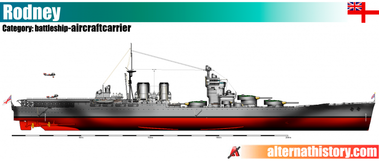Каким мог стать британский линкор-авианосец Родней