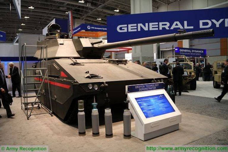 Макет легкого танка Griffin, представленный в 2016 году. Фото Armyrecognition.com