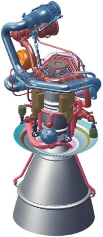 Метановый ЖРД РД0162, разработки КБХА, на базе которого планируется создание РД-169