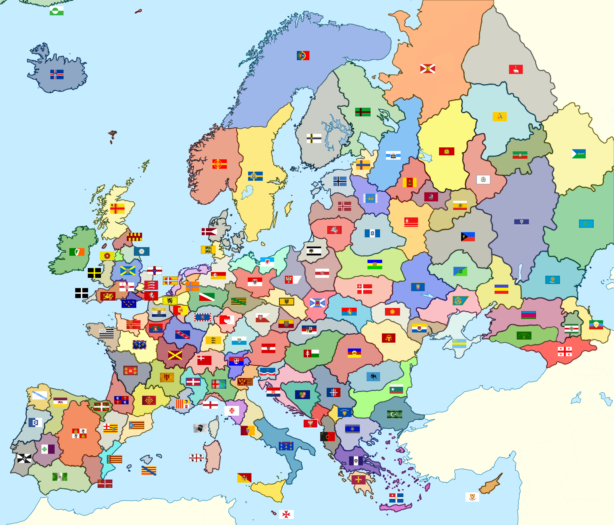 5 европейских областей. Региональная карта Европы. Политическая карта Европы с регионами. Карат Европы с оластями. Карта Европы с регионами стран.