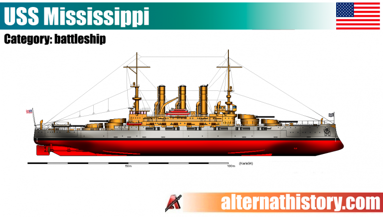 Какими могли стать линкоры США если бы Конгресс был менее скупым. Часть 1. Линкоры типа Миссисипи (BB-24 USS Mississippi)