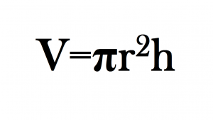 где V - объем;  π=3,14;  r — радиус печи;  h - высота рабочей зоны.