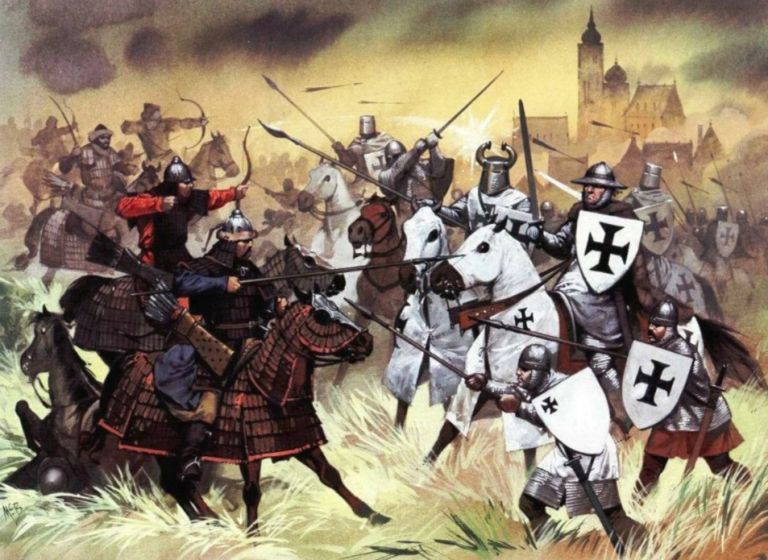Тевтонцы против монголов в битве при Легнице