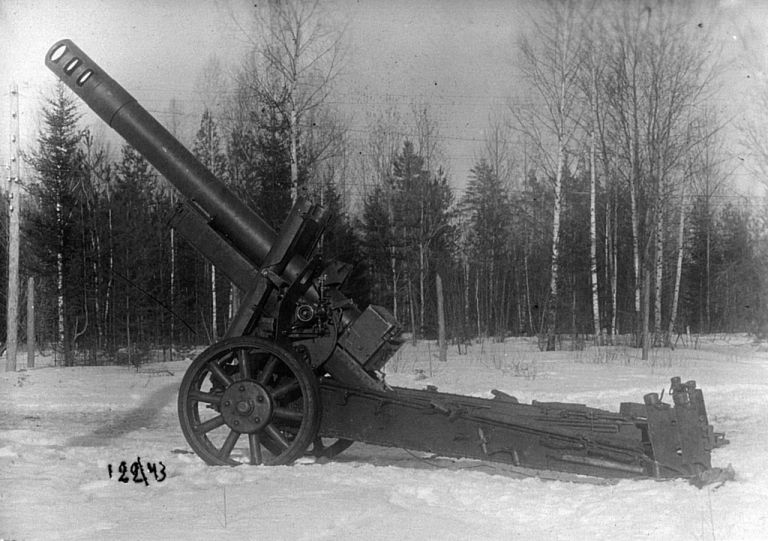 Испытания 203-мм корпусной мортиры М-4, 1943 год