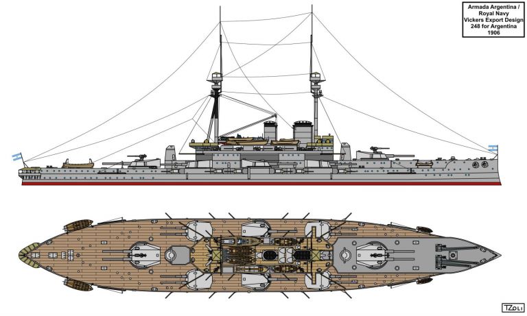 Нереализованная военно-морская мощь Аргентины. Проекты броненосных крейсеров от компании Виккерс. Часть 2
