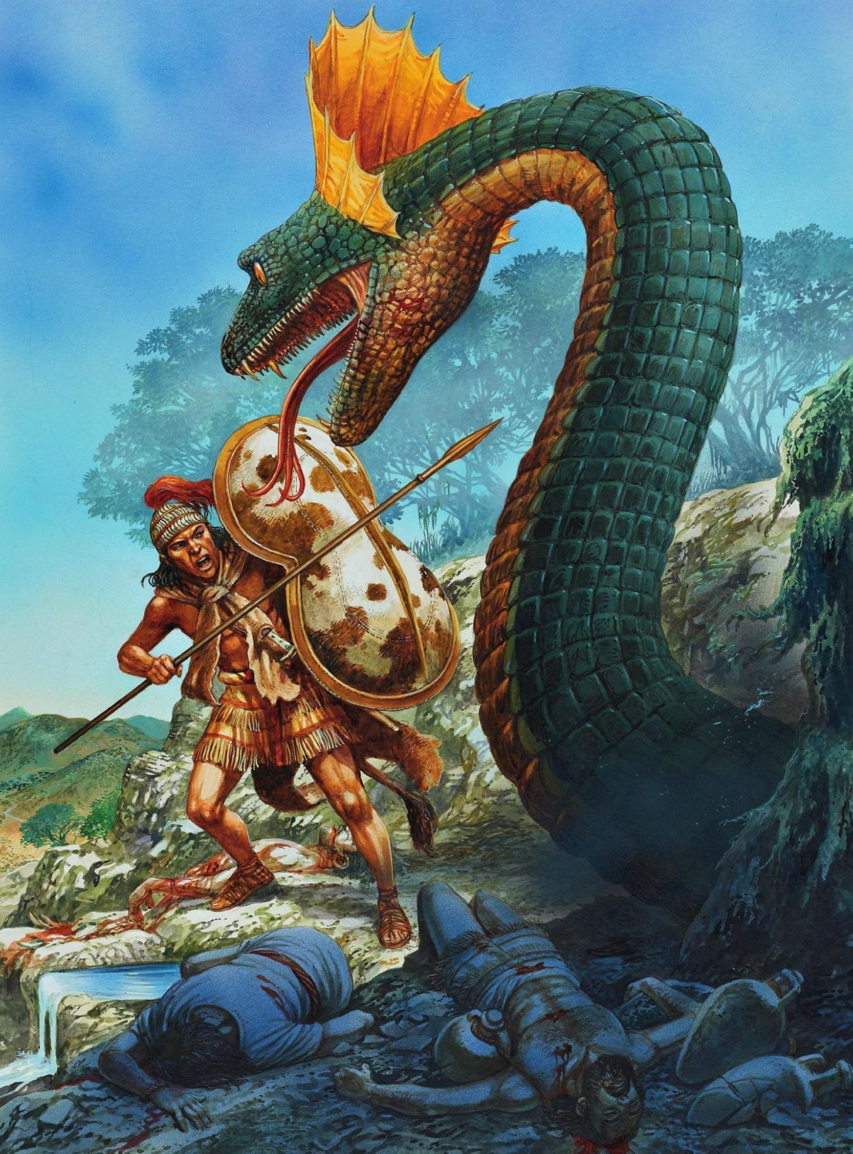 Чудовищный змей 8. Аполлон побеждает змея Пифона. Пифон мифология Греческая. Пифон в древней Греции. Дракон Пифон.