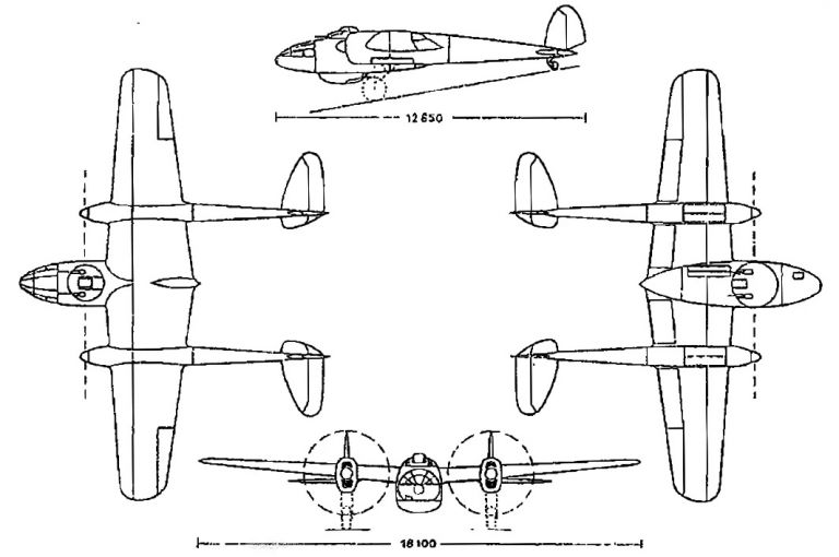Схема Arado E 500