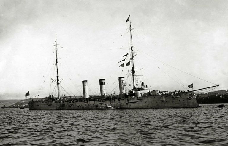 Крейсер «Память Меркурия» в годы Первой мировой войныИсточник: tsushima.su