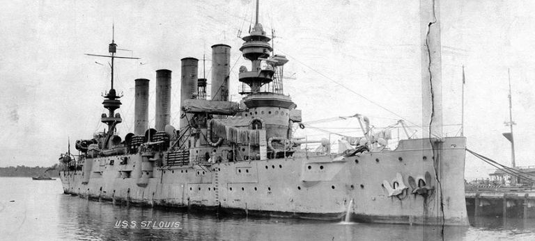 Крейсер «Сент-Луис» в порту, сентябрь 1919 года